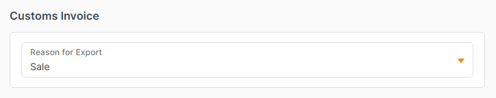 Export reason